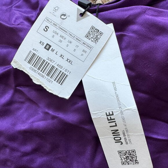 Zara Satin Asymmetrical Crop Top โ Brand New with Tags NWT โ Size S ๐ - Picture 11 of 12